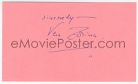9s0895 VERA ZORINA signed 3x5 index card 1980s it can be framed & displayed with a repro!