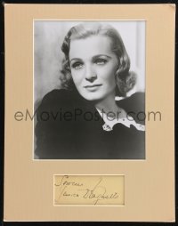 9s0424 JESSICA DRAGONETTE signed 2x5 album page in 11x14 display 1930s ready to frame on your wall!
