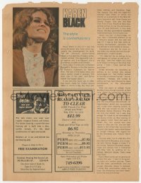 9s0401 KAREN BLACK signed Canadian magazine page 1971 great article about her life & career!