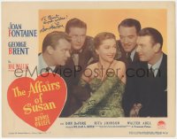 9s0493 AFFAIRS OF SUSAN signed LC #5 1945 by BOTH Joan Fontaine AND Don DeFore, great scene!