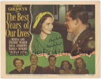 9s0496 BEST YEARS OF OUR LIVES signed LC #4 1947 by Dana Andrews, who's with pretty Teresa Wright!