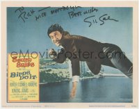 9s0497 BIRDS DO IT signed LC 1966 by Soupy Sales, wacky image of him flying through the air!