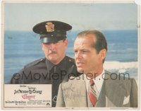 9s0503 CHINATOWN signed LC #6 1974 by Jack Nicholson, with cut nose & cop on beach, Roman Polanski!
