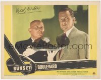 9s0532 SUNSET BOULEVARD signed LC #1 1950 by Billy Wilder, c/u of William Holden & Erich von Stroheim!