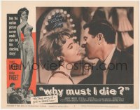 9s0539 WHY MUST I DIE signed LC #2 1960 by Terry Moore, who's close up about to kiss Bert Freed!