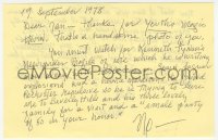 9s0694 LOUISE BROOKS signed letter 1978 entirely handwritten, great content about her new fame!