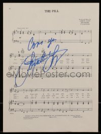 9s0352 LORETTA LYNN signed songbook page 1975 includes vinyl record album it can be framed with!
