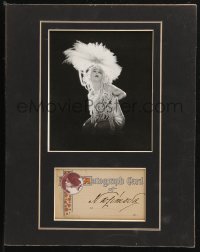 9s0403 ALLA NAZIMOVA signed 3x6 autograph card in 11x14 display 1920s ready to frame on your wall!