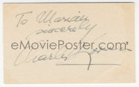 9s0772 CHARLES KORVIN signed 2x4 piece of paper 1950s it can be framed with the included REPRO still!
