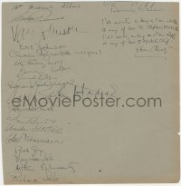9s0400 CLIFTON WEBB GUESTBOOK PAGE signed 11x11 page 1930s Michael Rennie, John Hodiak & many more!