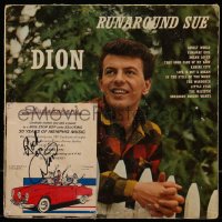 9s0338 DION signed 5x7 dinner invitation 1960s includes vinyl record album it can be framed with!
