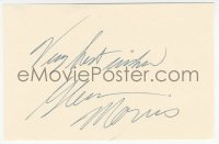 9s0783 GLENN MORRIS signed 4x6 piece of paper 1950s it can be framed with the included REPRO still!