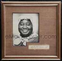 9s0306 HATTIE MCDANIEL signed piece of paper in 15x15 framed display 1940s ready to hang on your wall!