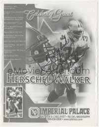 9s0369 HERSCHEL WALKER signed celebrity guest flyer 2000s the pro football star at a live event!