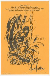 9s0560 JOE JUSKO signed 5x8 bookplate 1996 cool Tarzan art from The Art of Edgar Rice Burroughs!
