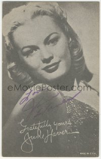 9s0677 JUNE HAVER signed arcade card 1940s great head & shoulders portrait of the sexy actress!