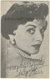 9s0678 KAY STARR signed arcade card 1940s great head & shoulders portrait of the singer/actress!