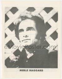 9s0599 MERLE HAGGARD signed 8x10 page 1980s great portrait of the country western singer!