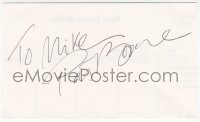 9s0778 PAT BOONE signed 3x6 paper 1980s it can be framed with a vintage or repro still!