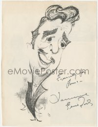 9s0460 TENNESSEE ERNIE FORD signed 9x11 book page 1970s PB cartoon art of the country western singer!