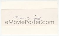 9s0776 TOMMY COOK signed 2x5 piece of paper 1980s it can be framed with a repro still!