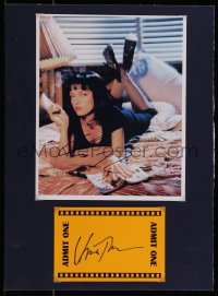9s0310 UMA THURMAN signed 4x6 autograph page in 11x16 display 2000s ready to frame on your wall!