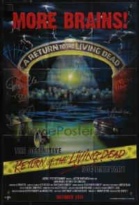 9s0380 MORE BRAINS A RETURN TO THE LIVING DEAD signed 12x18 video poster 2011 by Brian Peck & 3 more!