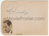 9s0817 PATRIC KNOWLES/GLORIA BLONDELL signed 4x6 album page 1940s it can be framed with a repro!