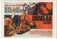 9s0646 CAROLINE MUNRO signed English postcard 1996 British quad image from Dracula A.D. 1972!