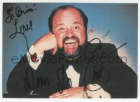 9s0648 DOM DELUISE signed postcard 1987 great portrait of the comic actor smiling really big!