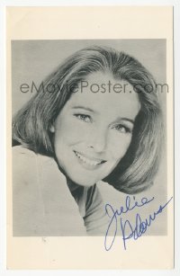 9s0654 JULIE ADAMS signed postcard 1984 great smiling portrait of the pretty actress!