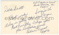 9s0658 RICHARD DYSART signed postcard 1983 apologizing for the delay in sending his signed photo!