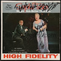 9s0343 SOPHIE TUCKER signed 33 1/3 RPM record 1956 her album Bigger and Better Than Ever!