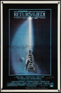 9s0298 RETURN OF THE JEDI signed 27x41 REPRO poster 1998 by Williams, Bulloch, Mayhew AND Blakiston!