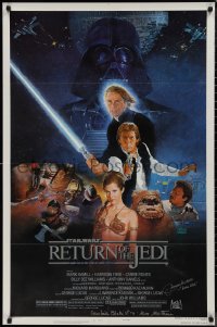 9s0489 RETURN OF THE JEDI signed style B NSS style 1sh 1983 by Williams, Mayhew, Bulloch & Blakiston!