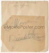 9s0819 RICARDO CORTEZ signed 4x5 album page 1930s it can be framed with an original or repro still!