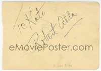 9s0820 ROBERT ALDA signed 4x5 album page 1940s plus another signature, frame it with a repro!