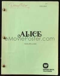 9s0015 ALICE TV revised first draft script August 26, 1976, Denny Miller's personal copy!