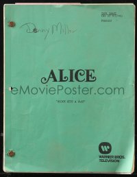 9s0016 ALICE TV tape draft script September 2, 1976, Denny Miller's personal copy!