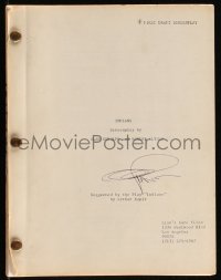 9s0042 BUFFALO BILL & THE INDIANS first draft script 1976 signed by title designer Dan Perri!