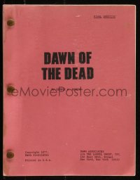 9s0062 DAWN OF THE DEAD final shooting draft script 1977 zombie sequel screenplay by George A. Romero!