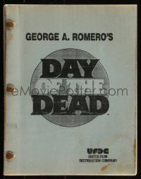 9s0063 DAY OF THE DEAD third version second draft script 1984 zombie screenplay by George A. Romero!