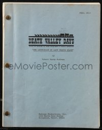 9s0064 DEATH VALLEY DAYS TV script June 12, 1968, Denny Miller's personal copy!
