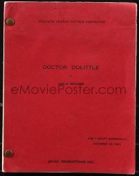 9s0070 DOCTOR DOLITTLE revised first draft script October 22, 1965, screenplay by Leslie Bricusse!