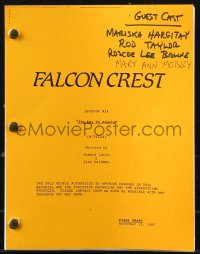 9s0080 FALCON CREST TV revised final draft script Nov 13, 1987, screenplay by Lakin, Key to Angela!