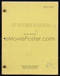 9s0095 GERTRUDE BERG SHOW TV revised draft script January 15, 1962, screenplay by Keller & Merrill!