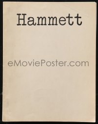 9s0106 HAMMETT revised third draft script Jan 28, 1980 signed by production designer Dean Tavoularis!