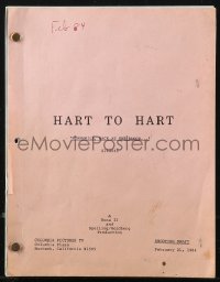 9s0108 HART TO HART TV revised shooting draft script February 21, 1984, Denny Miller's personal copy!