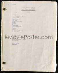 9s0119 INCREDIBLE HULK TV revised draft script January 27, 1981, Denny Miller's personal copy!