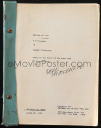 9s0128 LITTLE BIG MAN pre-shooting draft script Aug 29, 1968 signed by production designer Tavoularis!